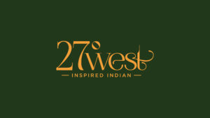 27 degrees west restaurant logo designed by Paper & Prism Communications